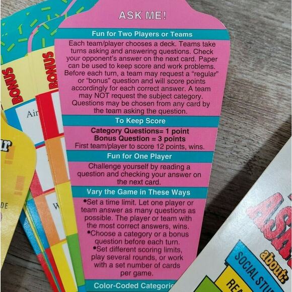 Brain Quest Game Grades 1-6 + Ask Me Trivia Math Science Reading Social Studies - Picture 8 of 8